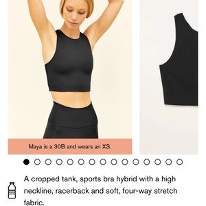 Girlfriend Collective Dylan Crop Bra Plum Size S